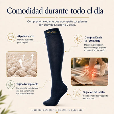 Medias de Compresión Graduada Wellyra
